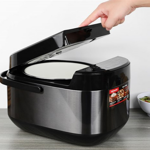 Nồi Cơm Điện Tử Sharp KS-COM194EV-BK 1.8L - Thiết Kế Hiện Đại, Đa Chức Năng Cho Gia Đình 4-6 Người