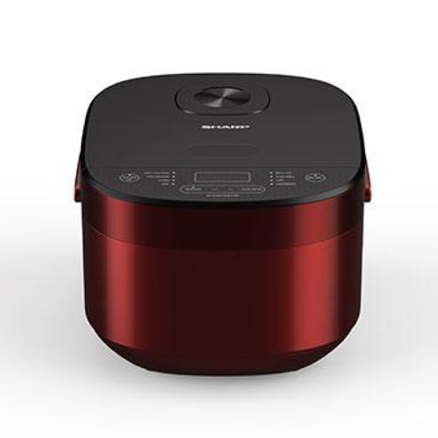 Nồi cơm điện tử Sharp KS-COM194EV-RD 1.8L - Thiết kế hiện đại màu đỏ, chức năng nấu đa dạng, bảng điều khiển điện tử tiện lợi