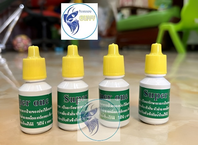 Nước Dưỡng Cá SUPER ONE Thái Lan 12ml - Chống Nấm, Giúp Cá Khỏe Mạnh và An Toàn Khi Vận Chuyển