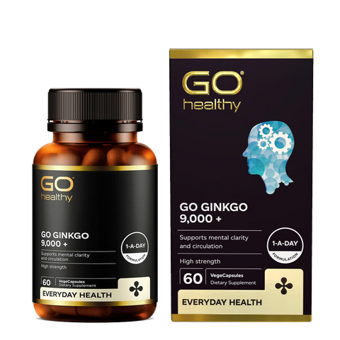 GO GINKGO 9000+ - Viên Uống Bổ Não New Zealand 60 Viên - Hỗ Trợ Tăng Cường Tuần Hoàn Não và Cải Thiện Trí Nhớ