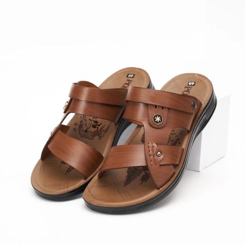 Sandal Dép Da Nam VA001 - Xăng-đan Da Thời Trang Đế Đúc Bền Bỉ, Phong Cách Thể Thao, Dễ Phối Đồ, Chất Lượng Cao