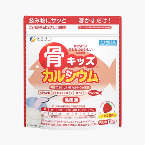 (Hàng nhập khẩu) Bột canxi cá tuyết hương dâu Fine Japan Nhật Bản 140g