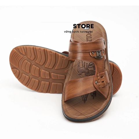 Sandal Dép Da Nam VA003 - Xăng-đan Thời Trang Đế Đúc Bền, Phù Hợp Mọi Phong Cách, Chất Lượng Cao Cấp