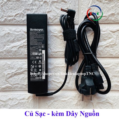 Sạc Laptop Lenovo 20V 4.5A / 19V 4.74A (90W) Chân To Φ5.5*2.5mm - Phụ Kiện Chính Hãng cho G580 G560 G570 G550