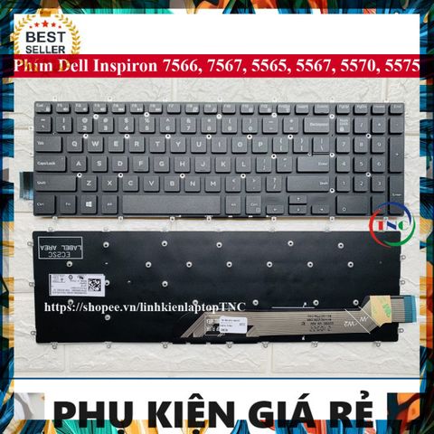 Bàn Phím Laptop Dell Inspiron 7566 7567 5565 5567 5570 5575 7778 7779 7577 7773 Zin Có Led/Không Led - Phụ Kiện Laptop Chất Lượng Cao