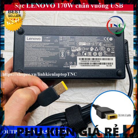 Sạc Laptop Lenovo 20V-8.5A 170W USB - Phụ Kiện Chính Hãng cho Legion 5 Gaming, Giá Rẻ và Đảm Bảo Chất Lượng