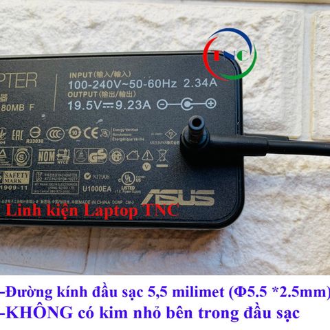 Sạc Laptop Asus 19.5V 9.23A 180W - Phụ Kiện Chính Hãng Cho Asus Fx502 Fx503 G75 GL502 GL702 GL753 G550 G750 G751 G752
