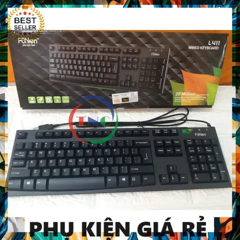 Bàn phím rời có dây Fuhlen L411 chính hãng NINZA - Phụ kiện laptop chất lượng cao, giá rẻ, tiện lợi cho công việc và giải trí