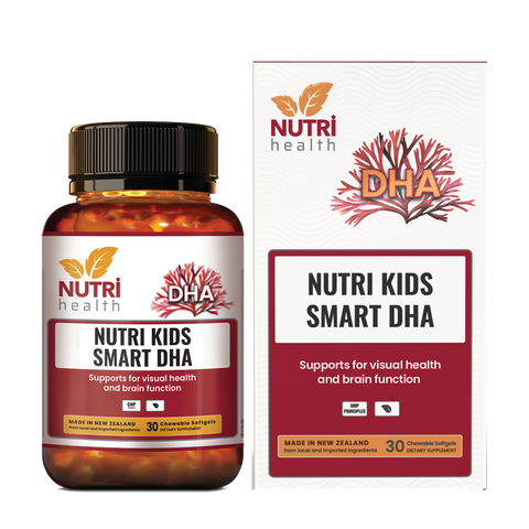 Viên Nhai DHA Tảo Biển Nutri Kids Smart - Hỗ Trợ Phát Triển Trí Não Cho Trẻ Từ 3 Tuổi, Thơm Ngon Từ New Zealand