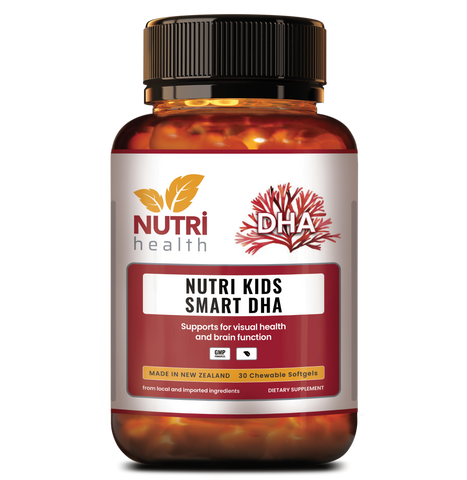 Viên Nhai DHA Tảo Biển Nutri Kids Smart - Hỗ Trợ Phát Triển Trí Não Cho Trẻ Từ 3 Tuổi, Thơm Ngon Từ New Zealand