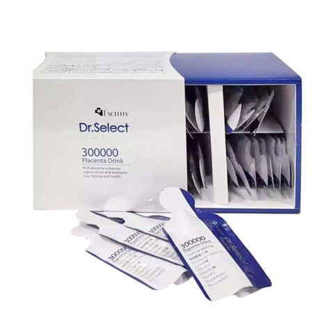 Nước Uống Nhau Thai Dr. Select Placenta Drink 300000 Nhật Bản - Hỗ Trợ Lão Hóa Da, Cải Thiện Nếp Nhăn & Làm Trắng Da - Hộp 30 Gói