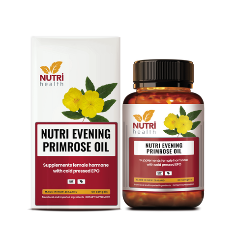 Viên Tinh Dầu Hoa Anh Thảo Nutri Evening Primrose Oil 60 Viên - Hỗ Trợ Cân Bằng Nội Tiết và Cải Thiện Sức Khỏe Da, Nhập Khẩu New Zealand