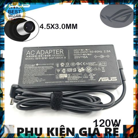 Sạc Laptop ASUS 20V-6A 120W Chính Hãng cho VivoBook Pro 15 M3500QA - Bảo Hành 6 Tháng, Củ Sạc và Dây Nguồn Lõi Đồng
