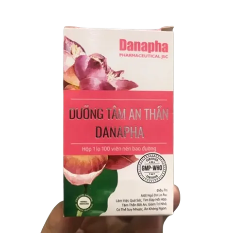 Viên Uống Dưỡng Tâm An Thần Danapha - Hỗ Trợ Ngủ Ngon, An Thần, Hộp 100 Viên