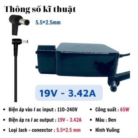 Sạc Laptop Asus 45W 65W chính hãng - Sạc máy tính 3.42A 2.37A chân to chân nhỏ chất lượng cao