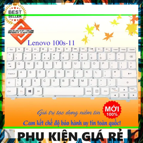 Bàn Phím Lenovo Ideapad 100S-11 Màu Trắng - Phụ Kiện Giá Rẻ, Tương Thích Hiệu Quả cho Laptop Lenovo
