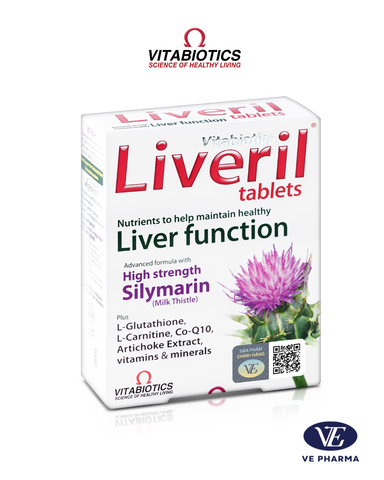 [Hàng Nhập Khẩu] LIVERIL TABLETS Hỗ Trợ Giải Độc Gan Hộp 30 Viên Vitabiotics