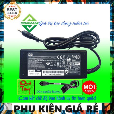 Sạc Laptop HP 19V-3.5A Chân Thường Vàng - Phụ Kiện Chất Lượng, Hàng Mới Có Bảo Hành 12 Tháng, Giá Rẻ