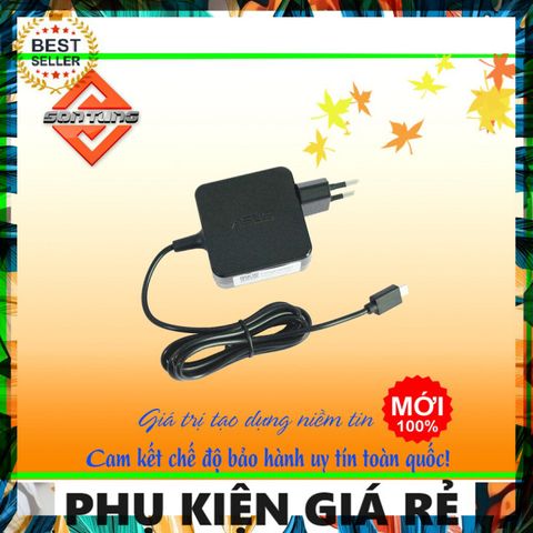 Sạc Laptop Asus X205, X205TA, E200, E200HA, TP200, TP200S, TP200SA - Đầu Cắm Sạc Vuông Chất Lượng Cao, Giá Rẻ