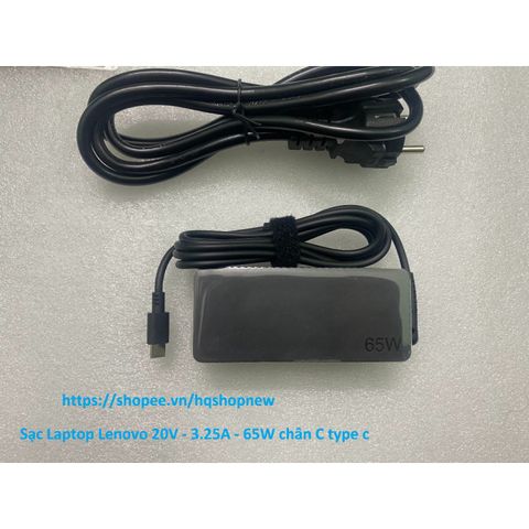 Sạc Laptop Lenovo 20V - 3.25A - 65W Chính Hãng, Cổng Type C - Phụ Kiện Giá Rẻ, Đảm Bảo Chất Lượng