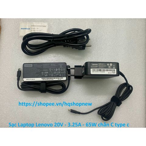 Sạc Laptop Lenovo 20V - 3.25A - 65W Chính Hãng, Cổng Type C - Phụ Kiện Giá Rẻ, Đảm Bảo Chất Lượng