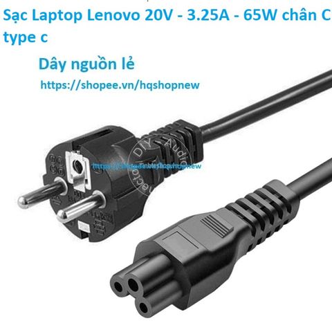 Sạc Laptop Lenovo 20V - 3.25A - 65W Chính Hãng, Cổng Type C - Phụ Kiện Giá Rẻ, Đảm Bảo Chất Lượng