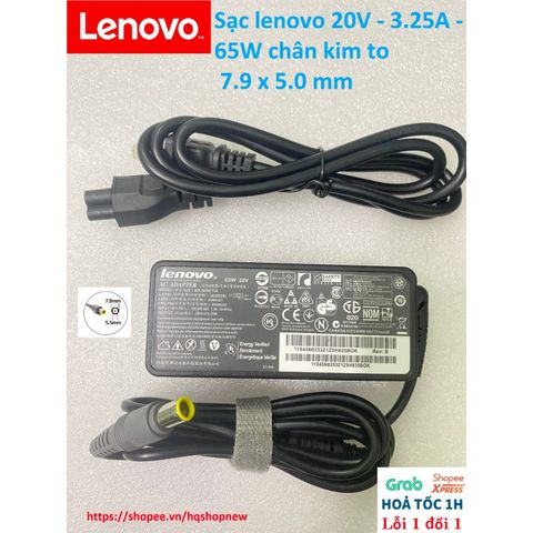 Sạc Laptop Lenovo 20V 3.25A 65W / 20V 2.25A / 19V 3.42A - Chân Vuông, Chân Nhỏ, Chân Kim To - Phụ Kiện An Toàn và Tiết Kiệm Năng Lượng