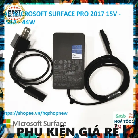 Sạc Microsoft Surface Pro 2017 Chính Hãng - 15V 2.58A 44W Phụ Kiện Giá Rẻ cho Laptop Chất Lượng Cao
