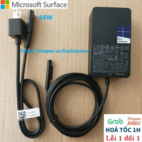 Sạc Microsoft Surface Pro 2017 Chính Hãng - 15V 2.58A 44W Phụ Kiện Giá Rẻ cho Laptop Chất Lượng Cao