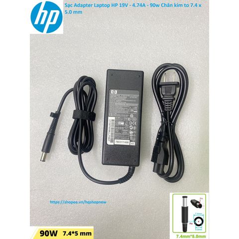 Sạc Adapter Laptop HP 19V - 4.74A - 90W Chân Kim To 7.4 x 5.0mm Chính Hãng - Bảo Hành An Toàn và Hiệu Suất Tối Đa