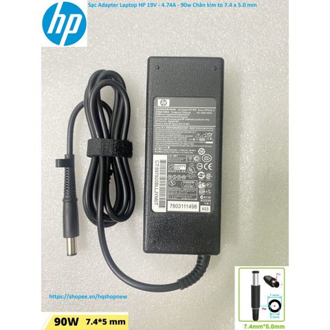 Sạc Adapter Laptop HP 19V - 4.74A - 90W Chân Kim To 7.4 x 5.0mm Chính Hãng - Bảo Hành An Toàn và Hiệu Suất Tối Đa