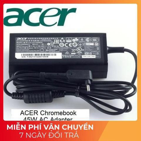 Sạc Laptop Chính Hãng Acer Swift 1 SF113 - 19V 2.37A 45W Chân Nhỏ 3.0 x 1.1 mm - Đảm Bảo An Toàn và Ổn Định