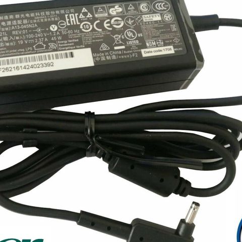 Sạc Laptop Chính Hãng Acer Swift 1 SF113 - 19V 2.37A 45W Chân Nhỏ 3.0 x 1.1 mm - Đảm Bảo An Toàn và Ổn Định
