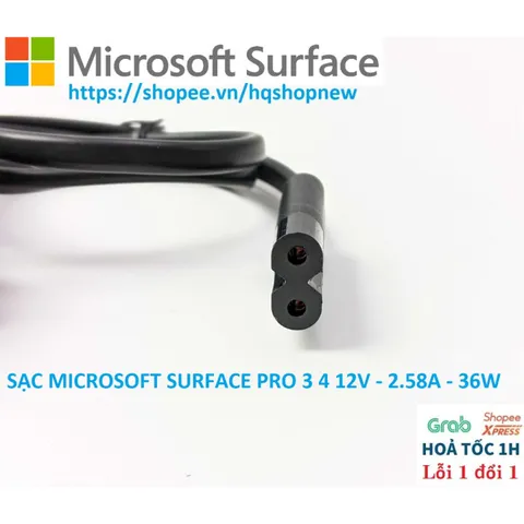 Sạc Microsoft Surface Pro 3 4 Chính Hãng 12V - 2.58A - 36W - Phụ Kiện Laptop Giá Rẻ, An Toàn, Mới 100%