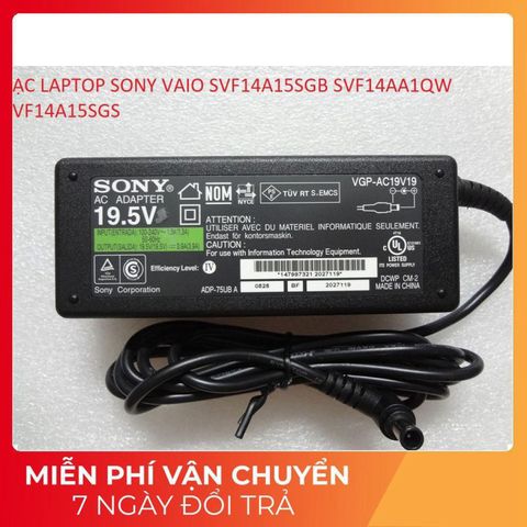 Sạc Laptop Chính Hãng Sony Vaio SVF14A15SGB SVF14AA1QW SVF14A15SGS - Phụ Kiện Giá Rẻ, Giao Hàng Đúng Đơn