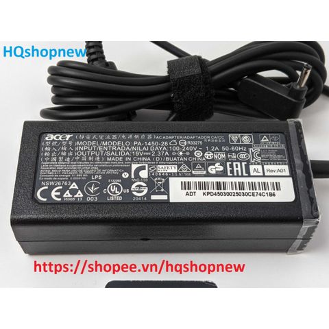 Sạc Laptop Acer Swift 1 SF114 - 19V 2.37A 45W Chân Nhỏ 3.0 x 1.1 mm - Sạc Chính Hãng, Bảo Đảm Chất Lượng, Giá Tốt