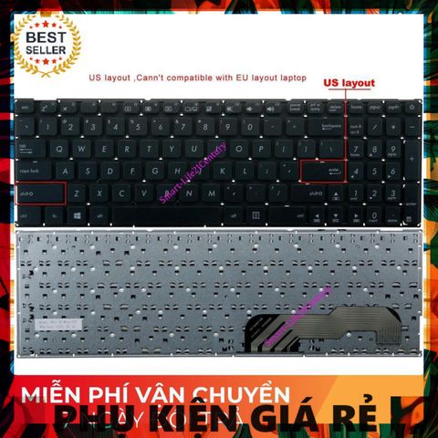 Bàn phím laptop Asus A541U A541UA A541UV A541S A541SA - Phụ kiện chất lượng cao, giá rẻ cho thiết bị số