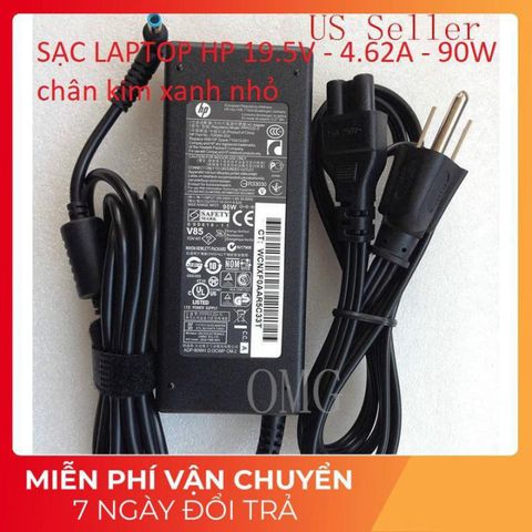 Sạc Laptop HP 19.5V - 4.62A - 90W Chính Hãng, Chân Kim Xanh Nhỏ 4.5 x 3.0 mm, Phụ Kiện Giá Rẻ Chất Lượng Cao