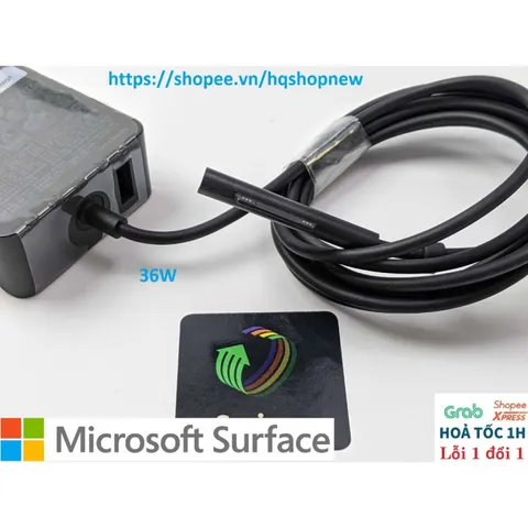 Sạc Microsoft Surface Chính Hãng 12V - 2.58A - 36W - Phụ Kiện Sạc Laptop Chất Lượng Cao, Giá Rẻ