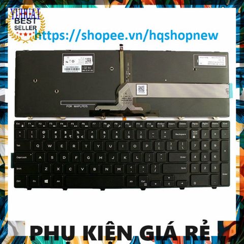 Bàn phím laptop Dell Inspiron 5558 có LED - Phụ kiện chính hãng giá rẻ cho máy tính xách tay 15-5000, 15-5558