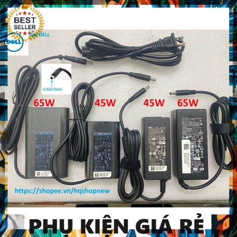 Sạc Chính Hãng Laptop Dell Inspiron 5482 - 19.5V 2.31A 3.34A 45W 65W Chân Kim Nhỏ 4.5 x 3.0mm - Hàng Mới 100%