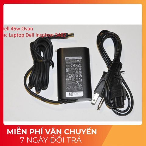 Sạc Chính Hãng Laptop Dell Inspiron 5482 - 19.5V 2.31A 3.34A 45W 65W Chân Kim Nhỏ 4.5 x 3.0mm - Hàng Mới 100%