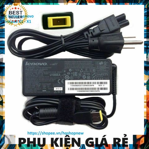 Sạc Laptop Chính Hãng Lenovo ThinkPad X1, X1 Carbon 20V 3.25A 65W Chân Vuông USB - Phụ Kiện Giá Rẻ