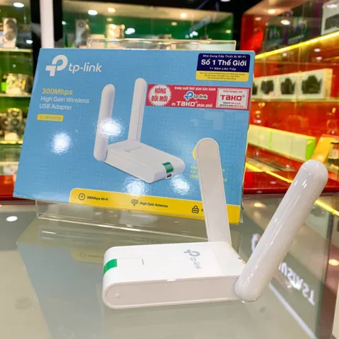Thiết bị thu sóng Wifi TP-LINK USB TL-WN 822N - Tốc độ 300Mbps, Bảo mật WPA/WPA2, Hỗ trợ cài đặt dễ dàng, Thiết kế gọn nhẹ, Bảo hành 24 tháng chính hãng