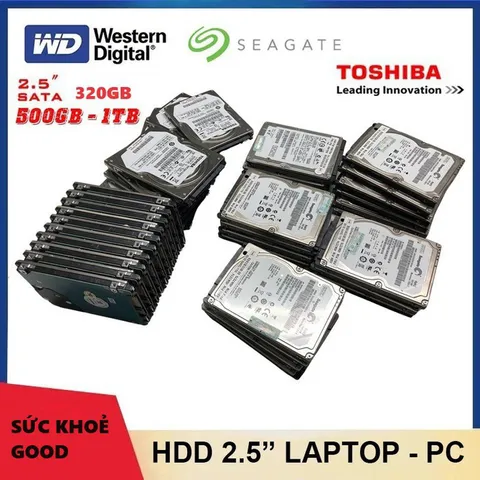 Ổ Cứng HDD 2.5 inch 500GB/1TB Tháo Máy Tốt - SATA III - Bảo Hành 1 Đổi 1, Phụ Kiện Lưu Trữ Laptop PC Giá Rẻ
