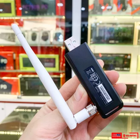Thiết bị thu sóng Wifi TP-LINK USB TL-WN722N - Tốc độ 150Mbps, Bảo mật WPA/WPA2, Cài đặt dễ dàng, Nhỏ gọn, Chính hãng 24T