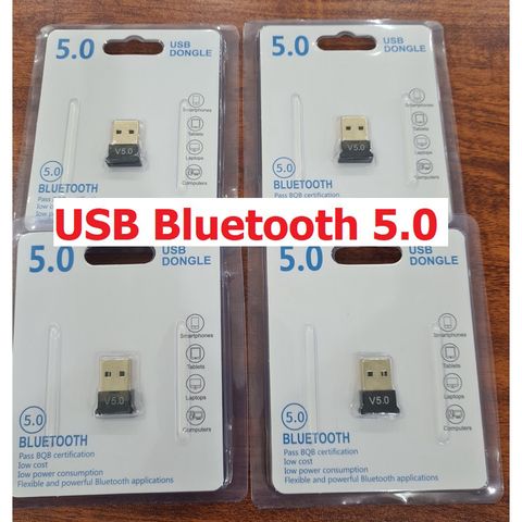 USB Bluetooth Dongle 5.0 - Bộ thu phát Bluetooth cho Máy Tính Bàn và Laptop - Kết Nối Không Dây Ổn Định, Bảo Hành 3 Tháng