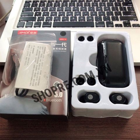 Tai Nghe Bluetooth AMOI F9 TWS 5.0 Không Dây - Chống Nước IPX5, Chất Âm HIFI, Thiết Kế Nhôm Polyme, Sạc Dự Phòng 2500mAh