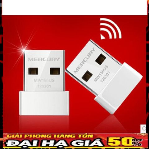 USB Mini Bắt Sóng WIFI MERCURY MW150UH - Tốc Độ 150Mbps, Thiết Kế Nhỏ Gọn, Hỗ Trợ Máy Tính Bàn, Cắm Dễ Dàng