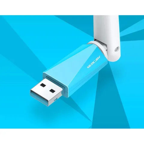 USB Bắt Sóng WIFI 150Mbps Chính Hãng Mercury - Phụ Kiện Tăng Tốc Kết Nối Internet Cho Máy Tính Để Bàn, Thiết Kế Nhỏ Gọn, Dễ Sử Dụng
